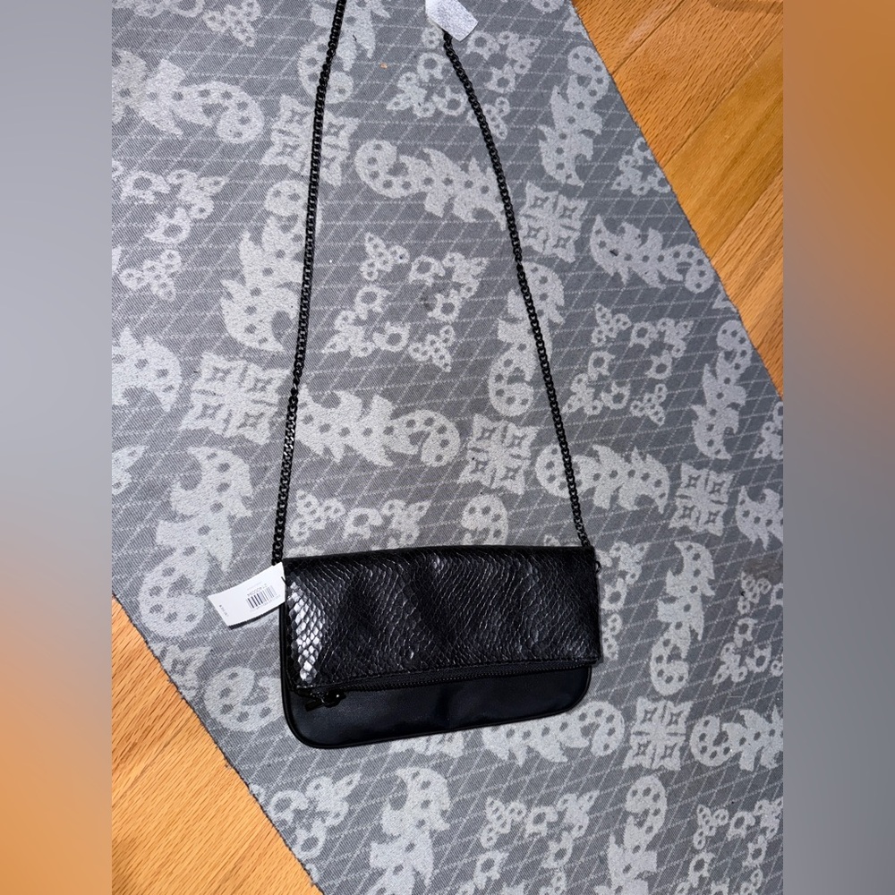 Black Leather Crossbody Bag